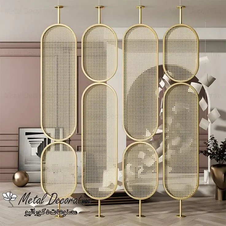 Elegant interior decorative partitions for dividing open home spaces