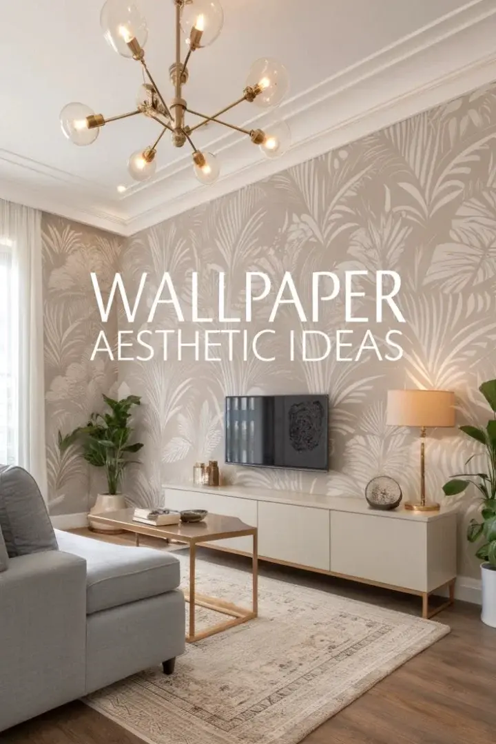 Elegant wallpaper in a modern interior design