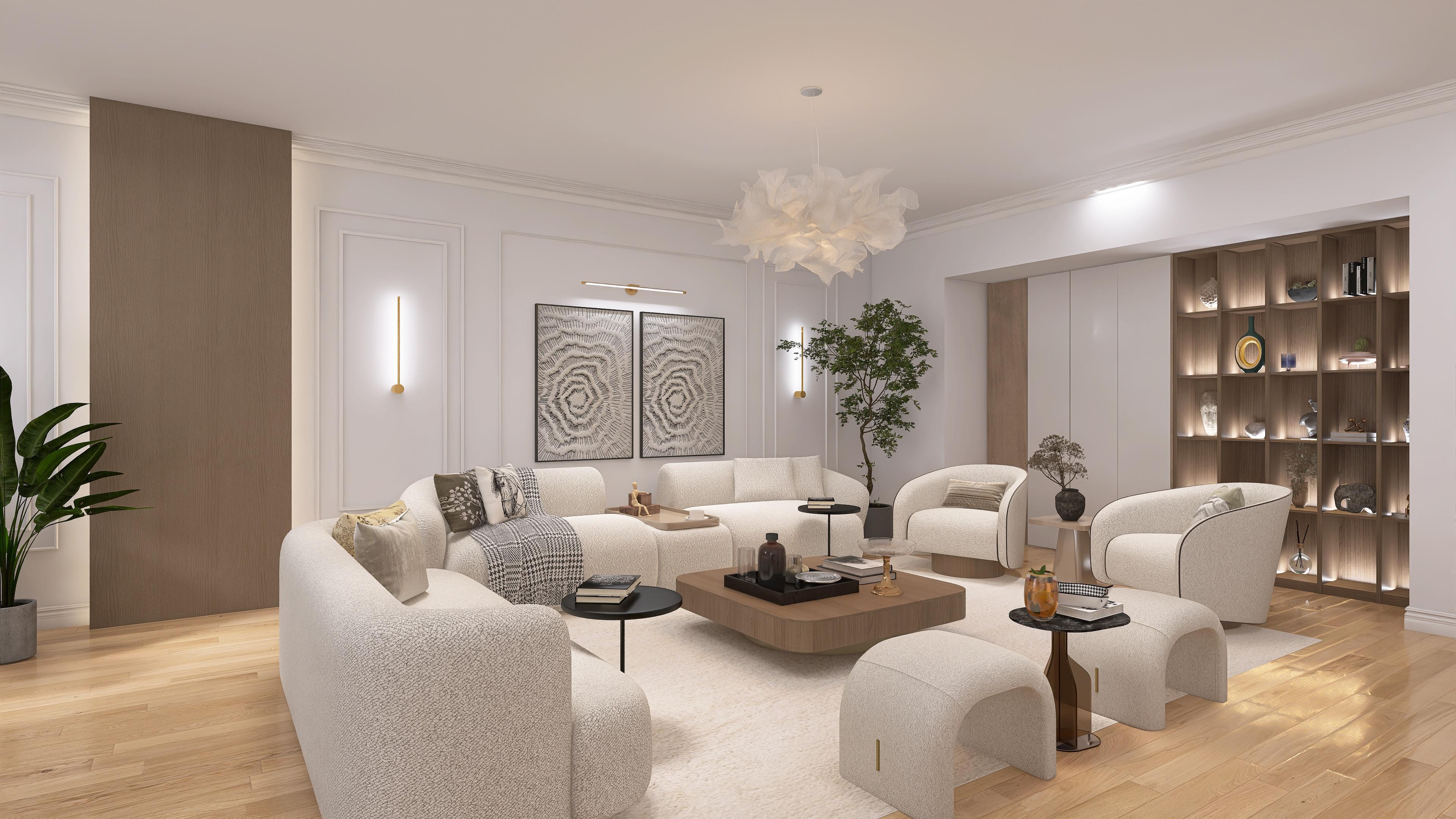 مجلس نيو كلاسيك بتصميم فاخر وناعم