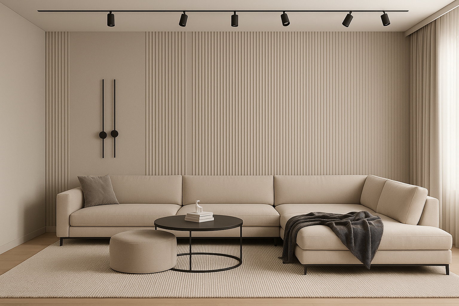 خلفية جدارية مودرن بخطوط طولية ناعمة