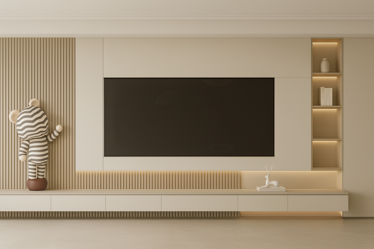 جدار التلفاز العصري الفاخر
