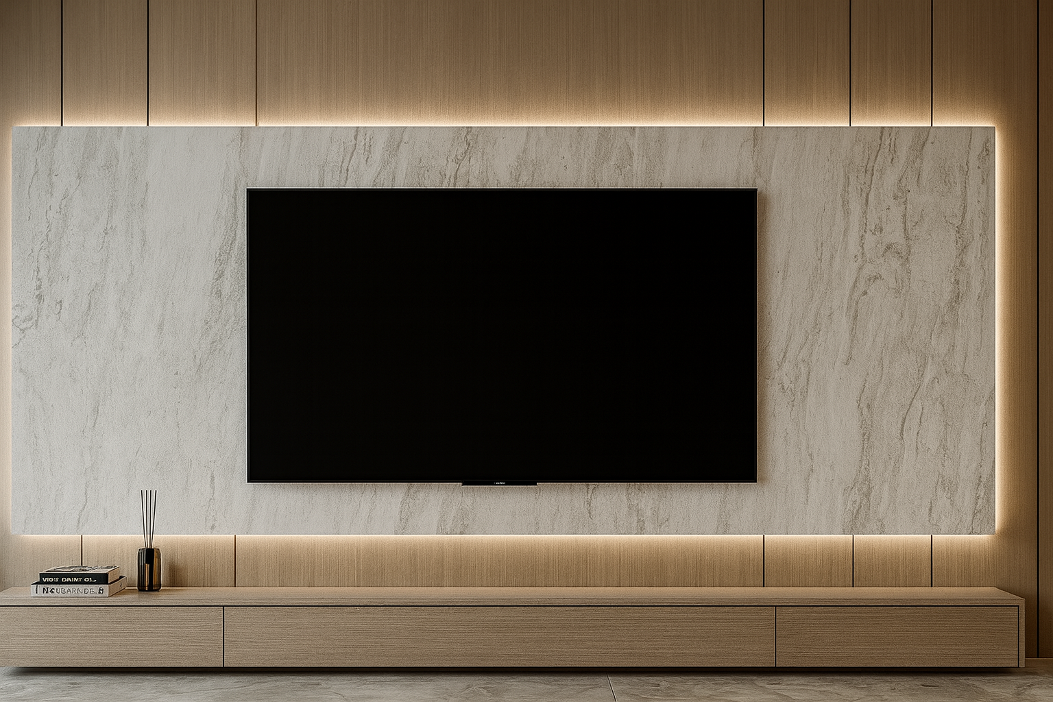 وحدة التلفاز الرخامية الحديثة