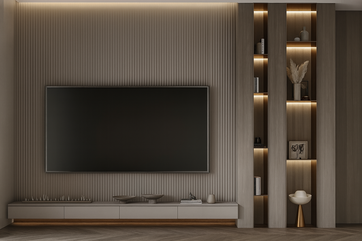 تصميم أنيق بخطوط رأسية